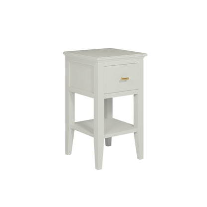 Emma Mist Grey Wood Grain 1 Drawer Bedside Table