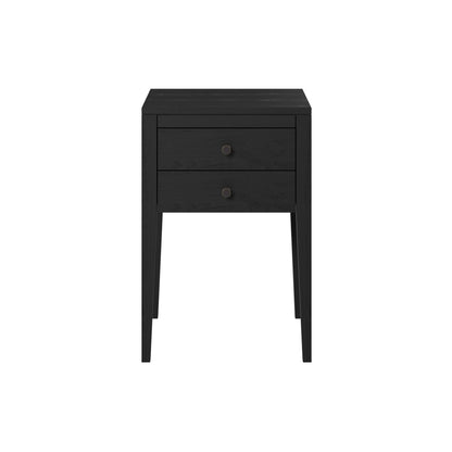 Itabira Black Wood Grain 2 Drawer Bedside Table