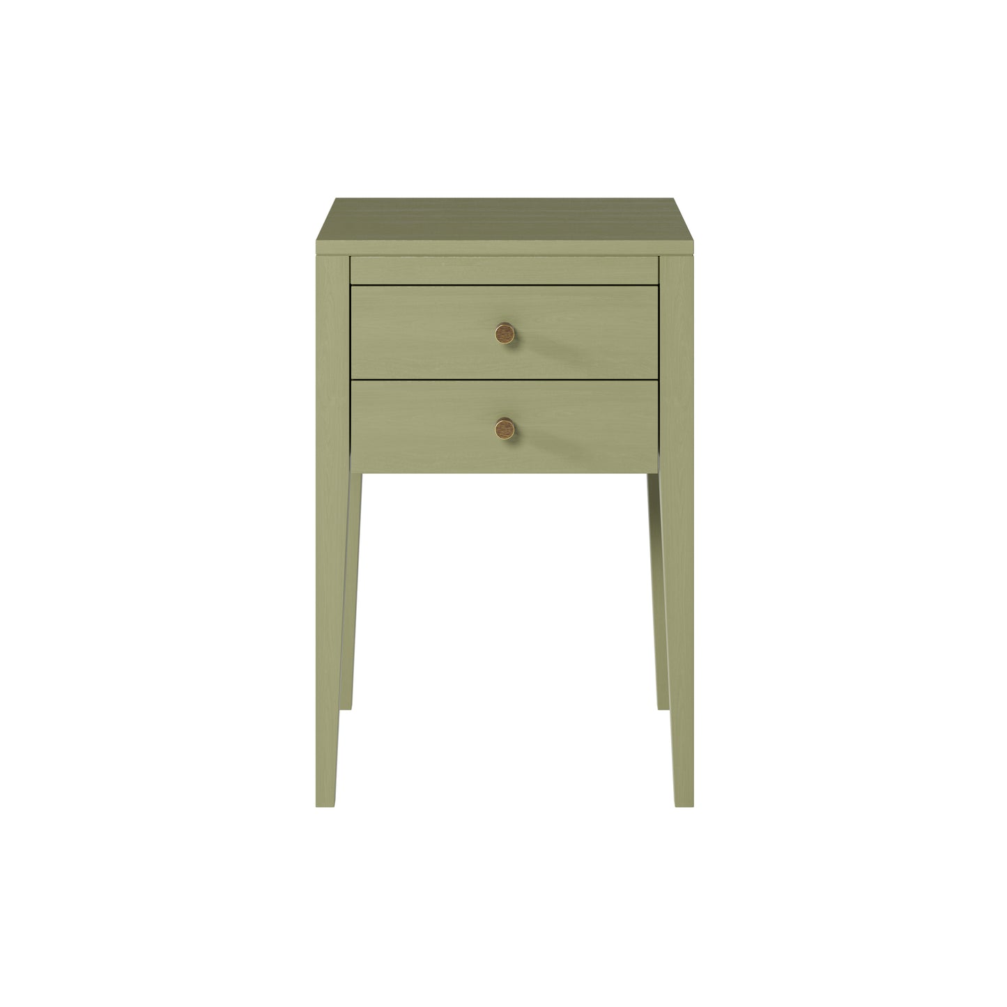 Pirenopolis Sage Green Wood Grain 2 Drawer Bedside Table