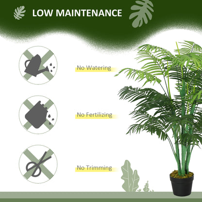 Vavi Artificial Green Palm Style Tree In Nursery Pot For Home And Office Styling