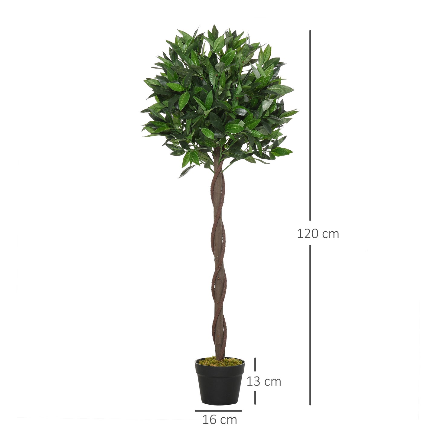 Lifa Set Of 2 Artificial Bay Laurel Style Trees Supplied In Matching Pots