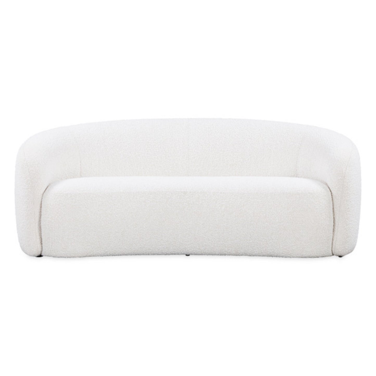 Salvador Retro White Bouclé Upholstered Sofa