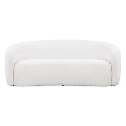 Salvador Retro White Bouclé Upholstered Sofa
