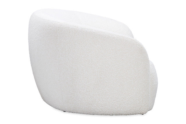 Salvador Retro White Bouclé Upholstered Sofa
