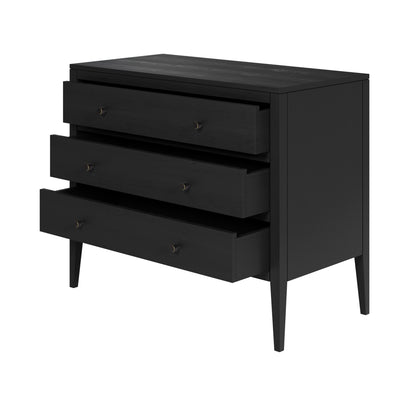 Bilbao Black Wood Grain 3 Drawer Chest