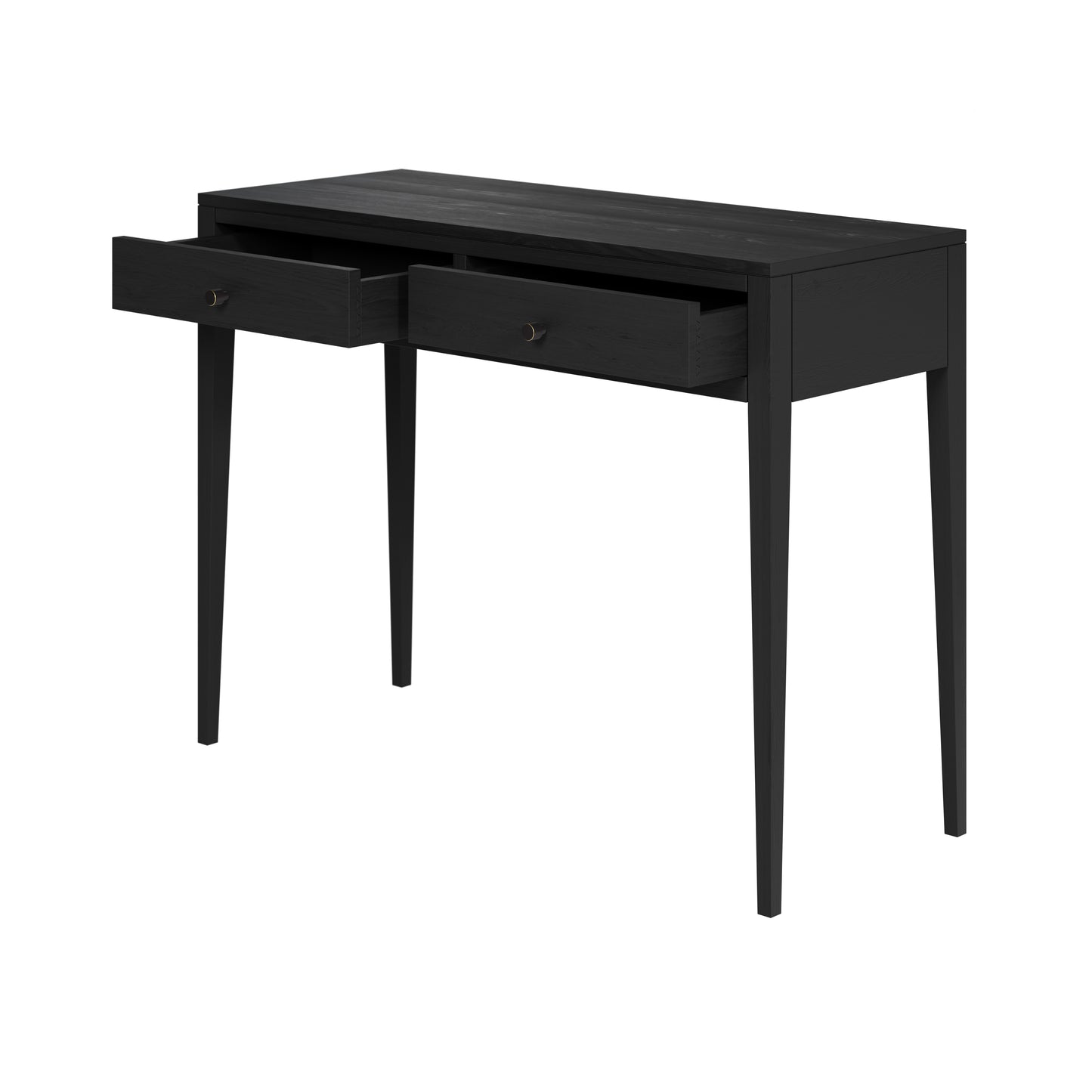 Maceio Black Wood Grain 2 Drawer Desk