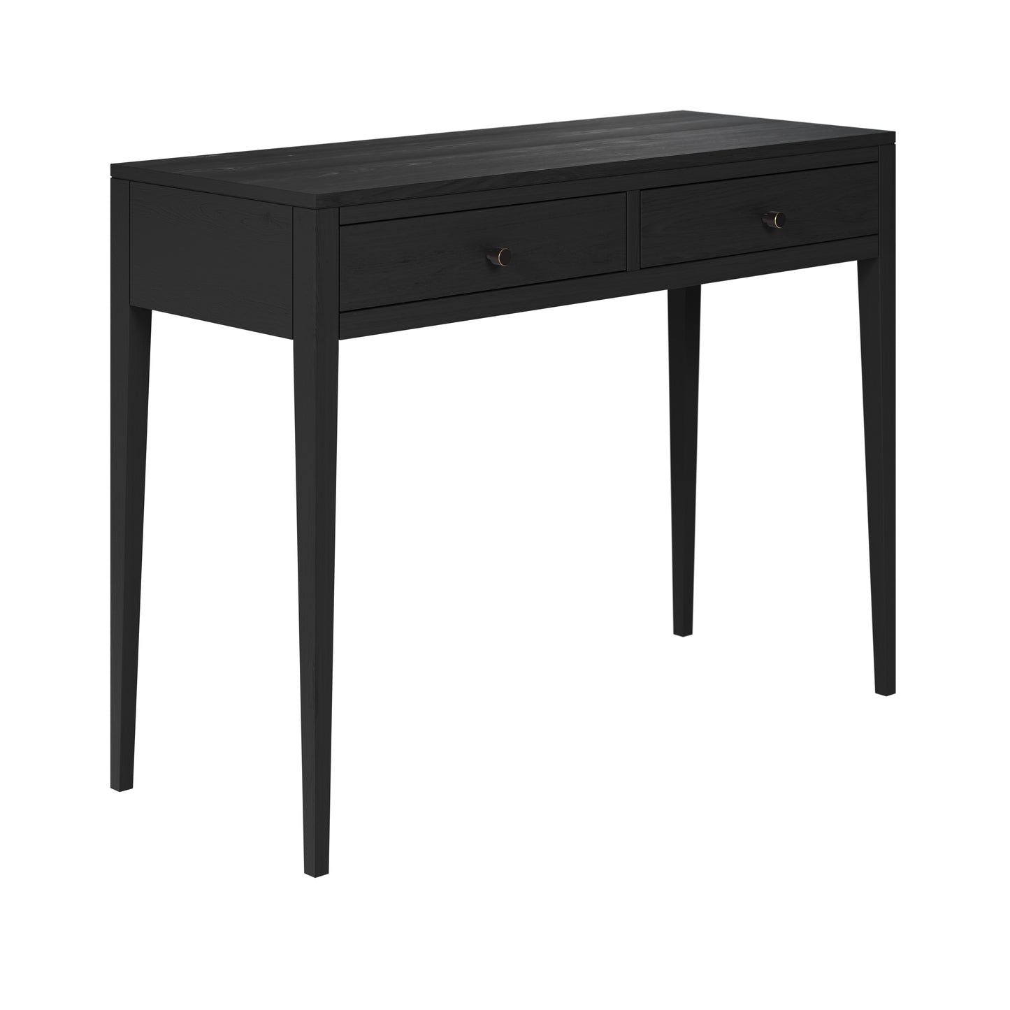 Maceio Black Wood Grain 2 Drawer Desk