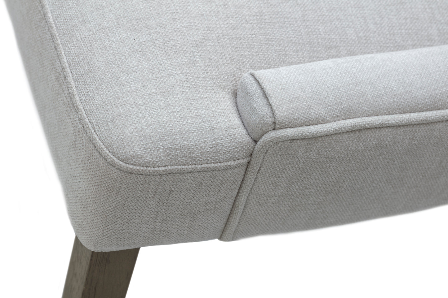 Gramado Cream Chenille and Aged Oak Dining Chair