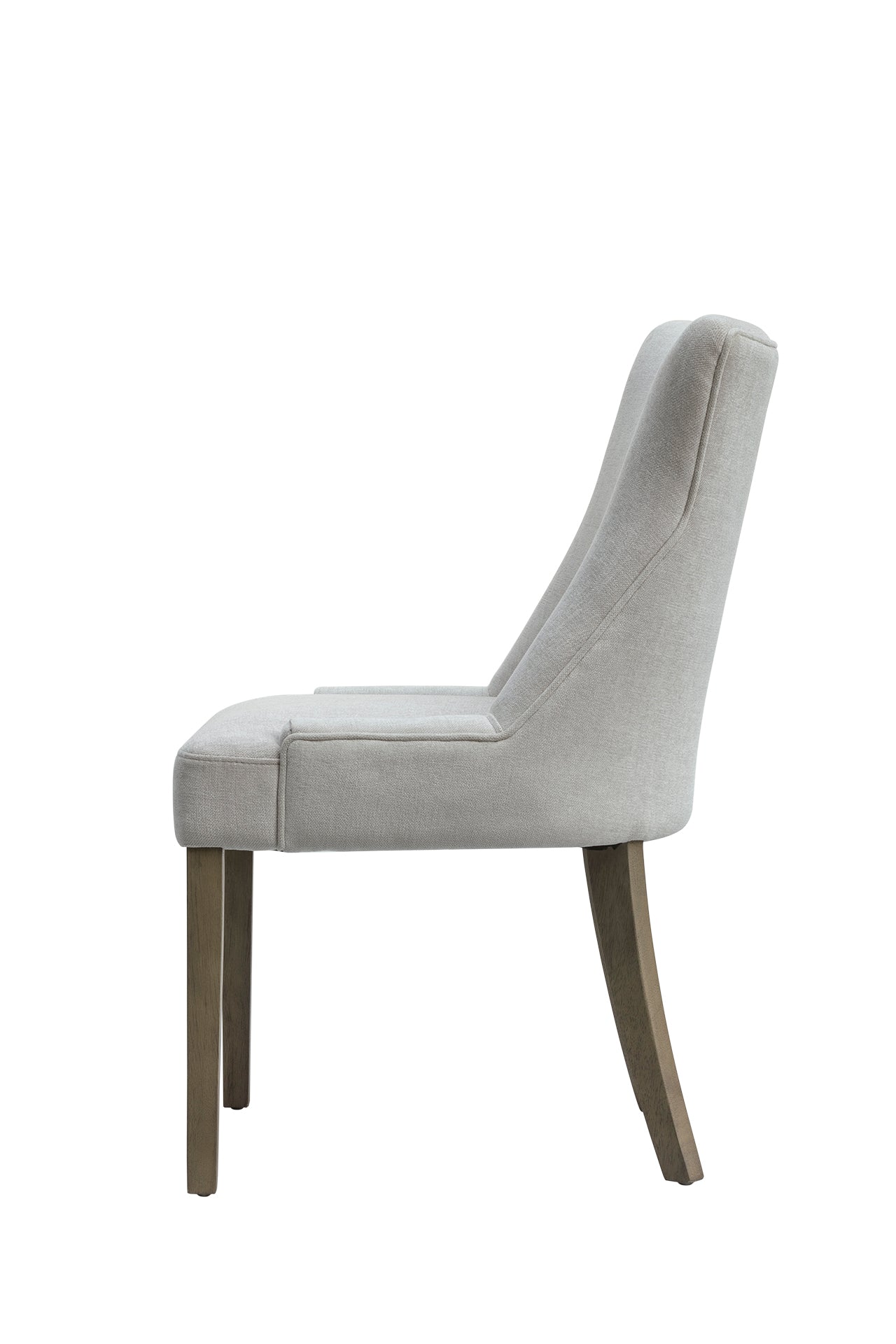 Gramado Cream Chenille and Aged Oak Dining Chair