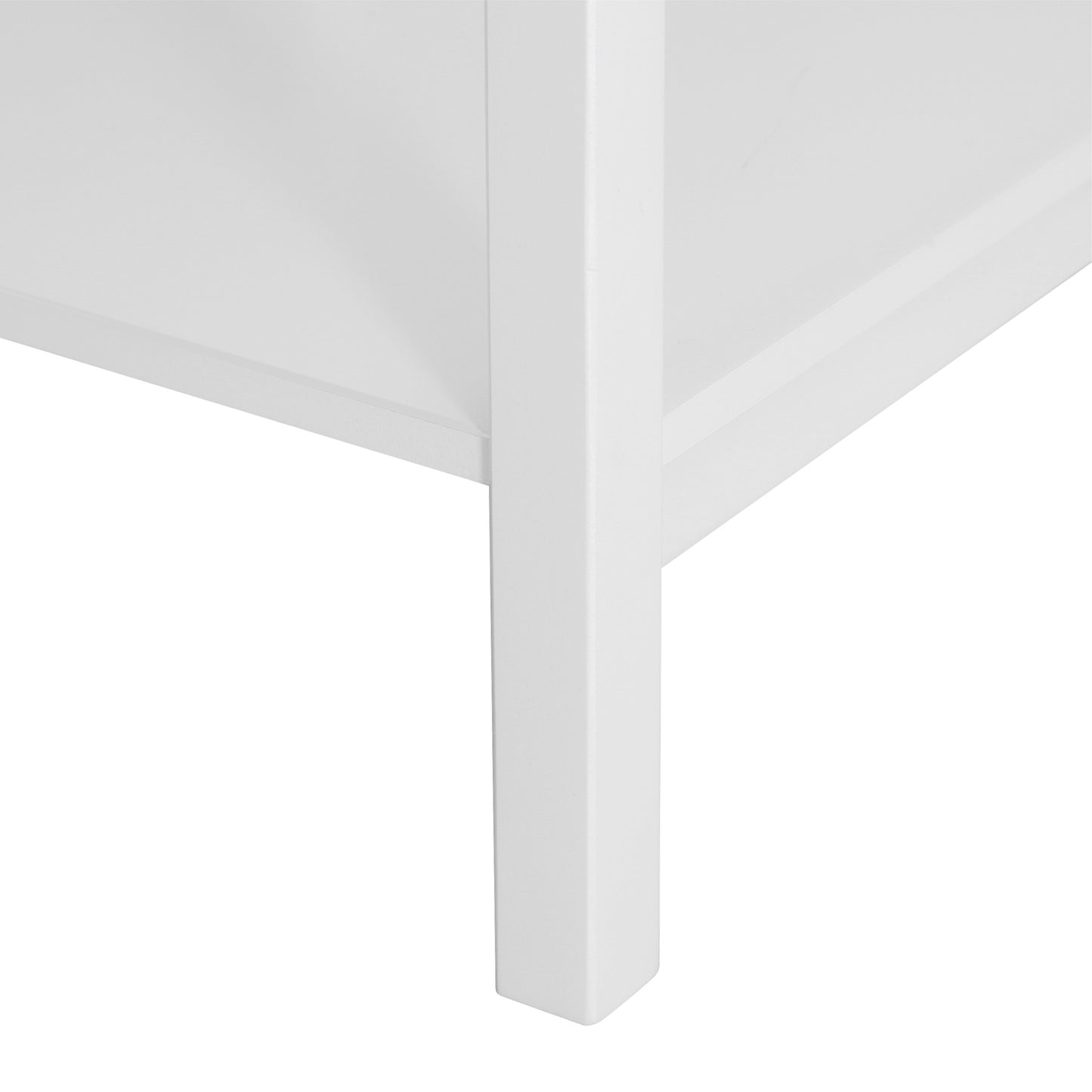 Maco Set Of 2 Wooden White Bedside Tables With Drawer And Bottom Shelf