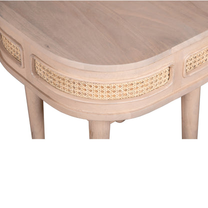 Chicago Cane Rattan and Natural Natural Mango Wood and Rattan Bedside Table