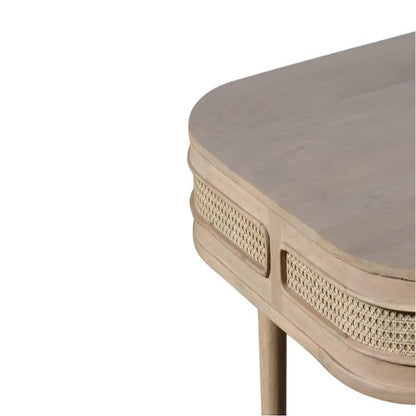 Chicago Cane and Carved Mango Wood 6 Seater Dining Table