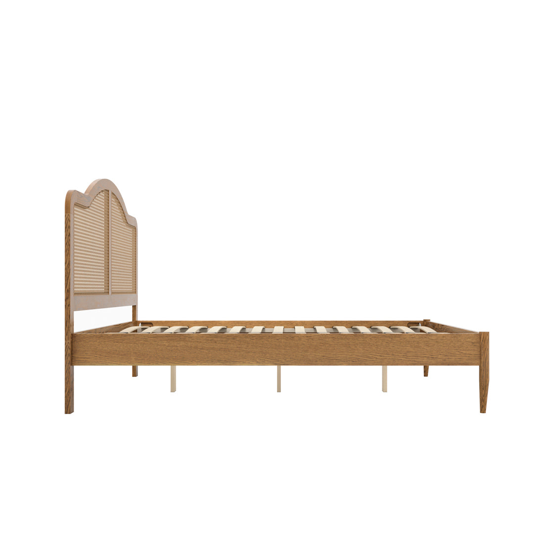 Nenagh Natural 4ft6 Double Bed Rattan Curved Headboard