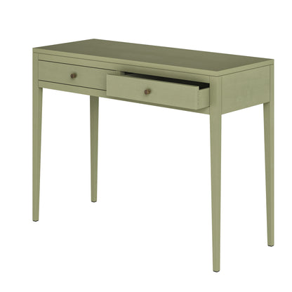 Maragogi Sage Green Wood Grain Two Drawer Desk