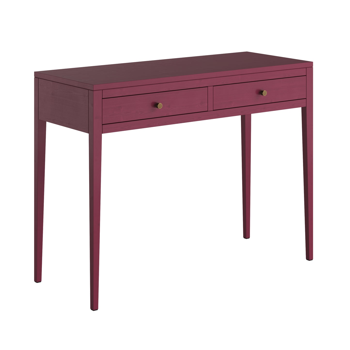 Buenos Aires Plum Red Wood Grain Two Drawer Desk