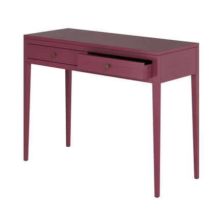 Buenos Aires Plum Red Wood Grain Two Drawer Desk