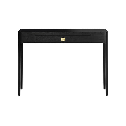 Trieste Black Oak and Brass Console Table