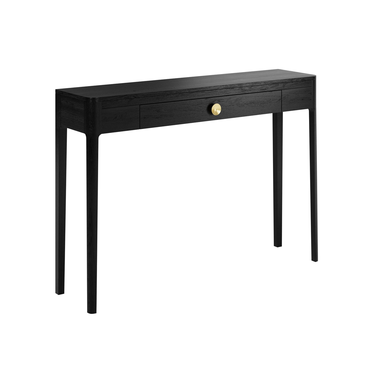 Trieste Black Oak and Brass Console Table