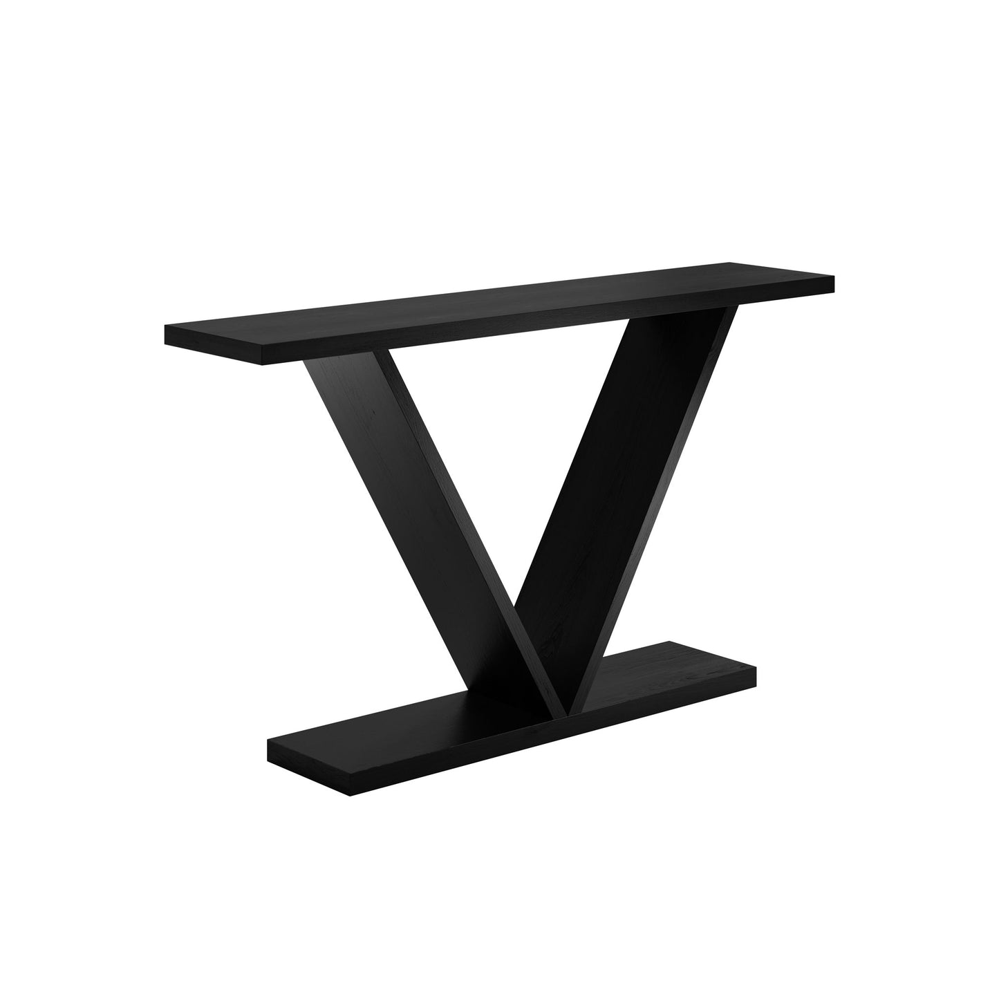 Girona Black Oak Wood V-Frame Console Table