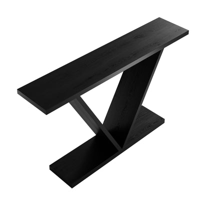 Girona Black Oak Wood V-Frame Console Table