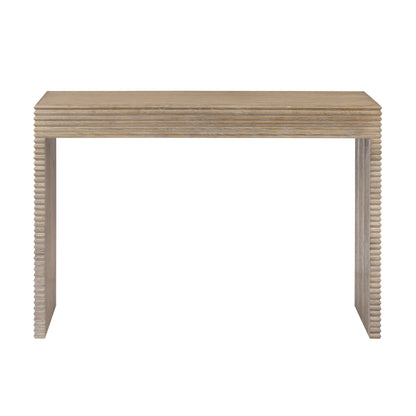 Altrincham Weathered Oak Ribbed Console Table