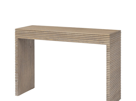 Altrincham Weathered Oak Ribbed Console Table