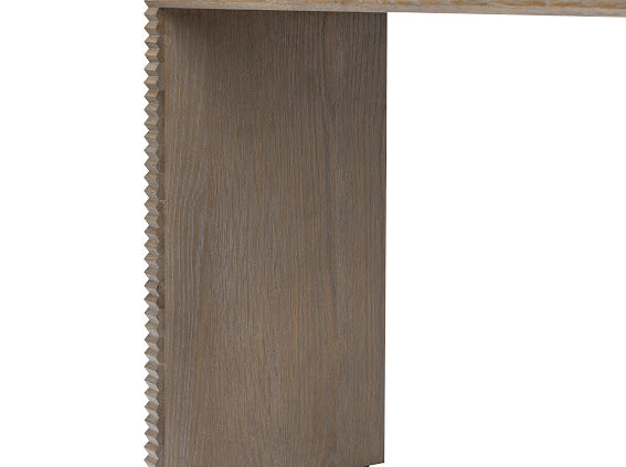 Altrincham Weathered Oak Ribbed Console Table