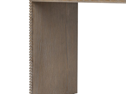 Altrincham Weathered Oak Ribbed Console Table