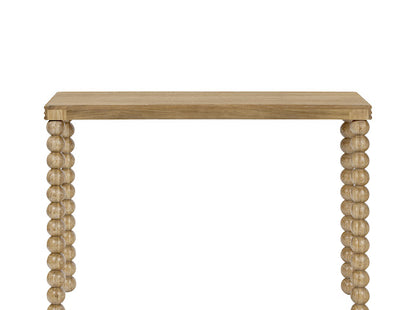 Wales Retro Natural Oak Bobbin Leg Console Table