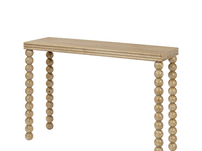 Wales Retro Natural Oak Bobbin Leg Console Table