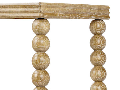 Wales Retro Natural Oak Bobbin Leg Console Table