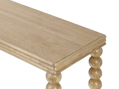 Wales Retro Natural Oak Bobbin Leg Console Table