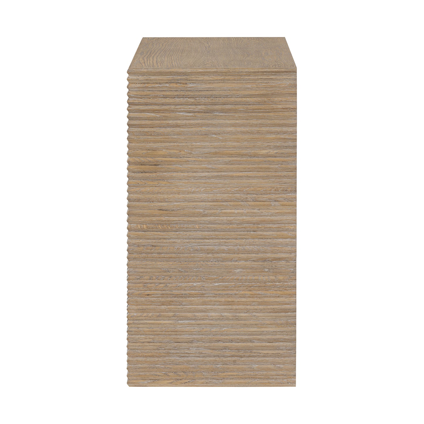 Mandarina Weathered Oak Ribbed 4 Drawer Chest