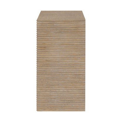 Mandarina Weathered Oak Ribbed 4 Drawer Chest