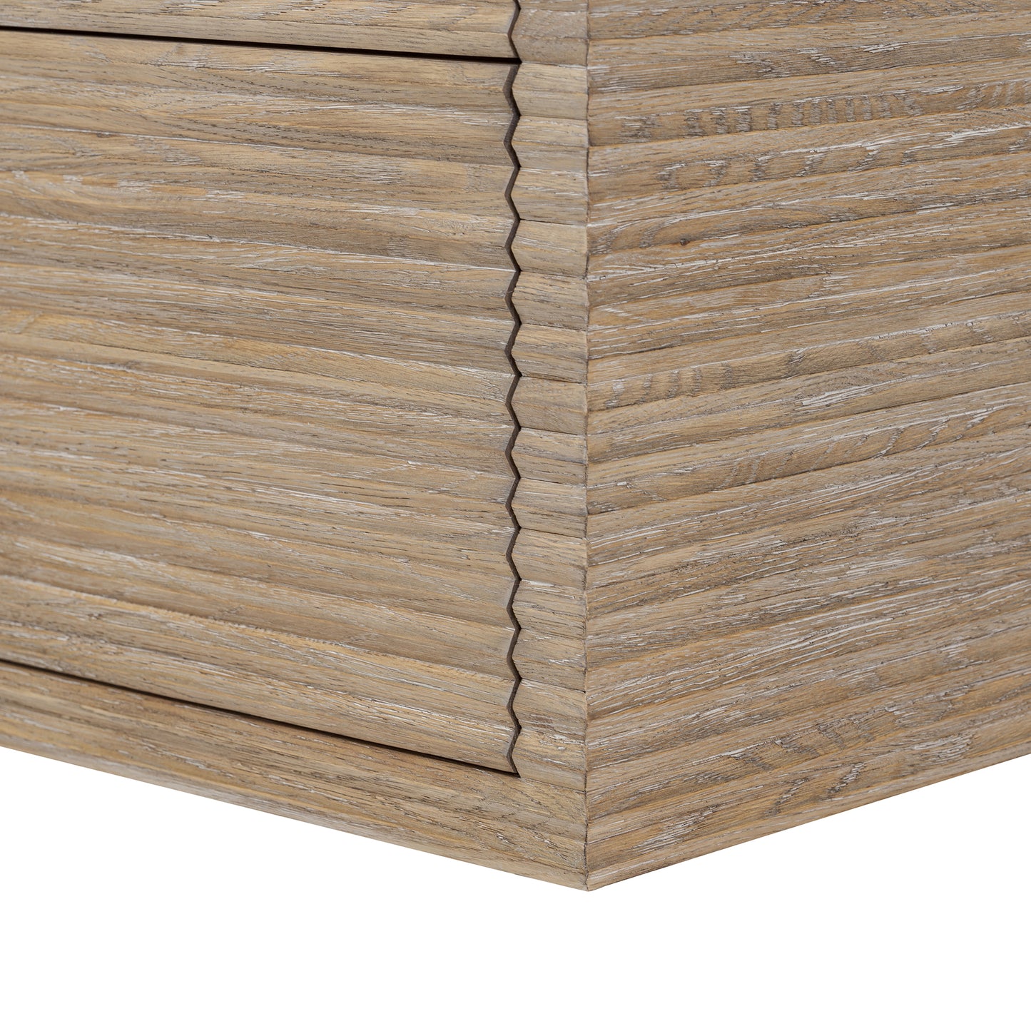 Mandarina Weathered Oak Ribbed 4 Drawer Chest