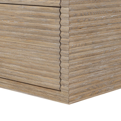 Mandarina Weathered Oak Ribbed 4 Drawer Chest