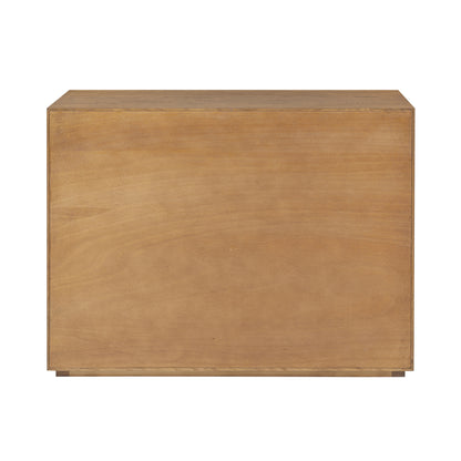 Mandarina Retro Natural Walnut Ribbed Six Drawer Chest
