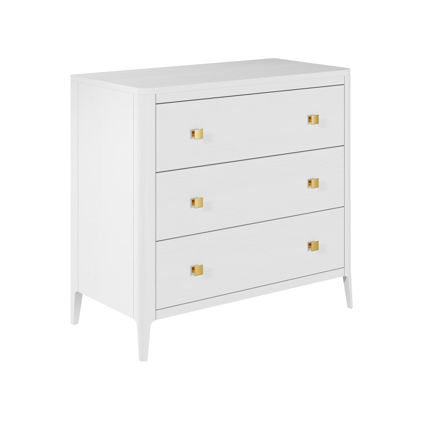Itacare White Wood Grain 3 Drawer Chest