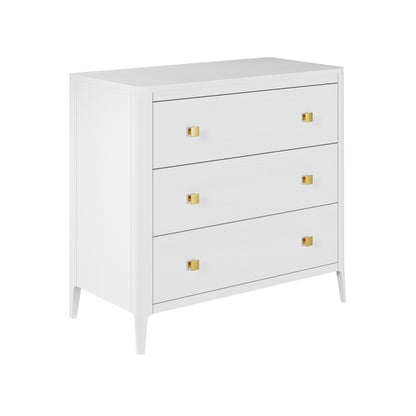Itacare White Wood Grain 3 Drawer Chest