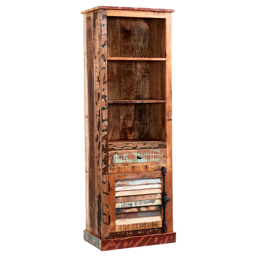 Seattle Reclaimed Wood Modern Narrow Bookcase