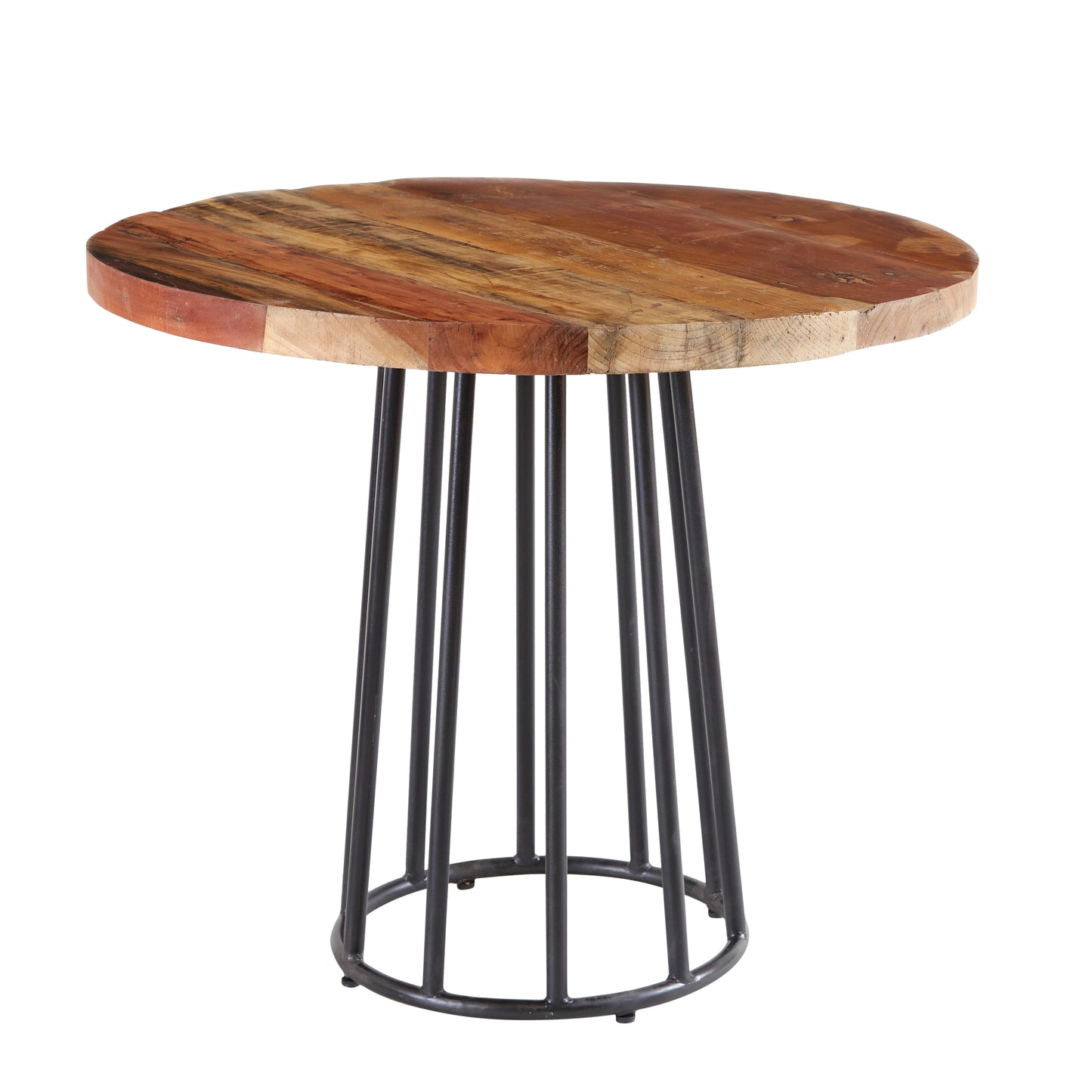 Seattle Reclaimed Wood and Metal Round Dining Table