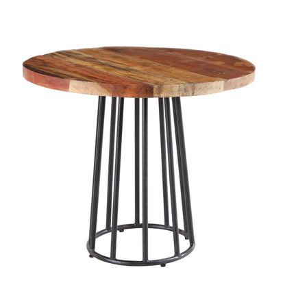 Seattle Reclaimed Wood and Metal Round Dining Table