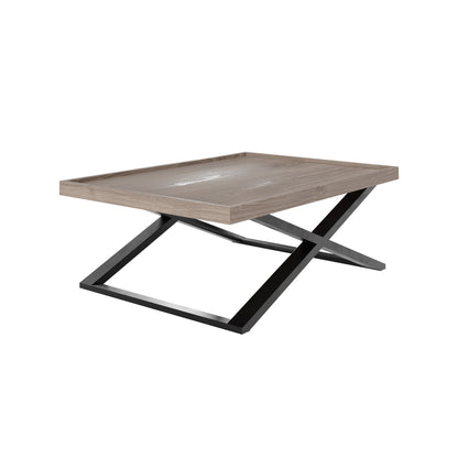 Bergamo Aged Grey Oak Cross Leg Coffee Table