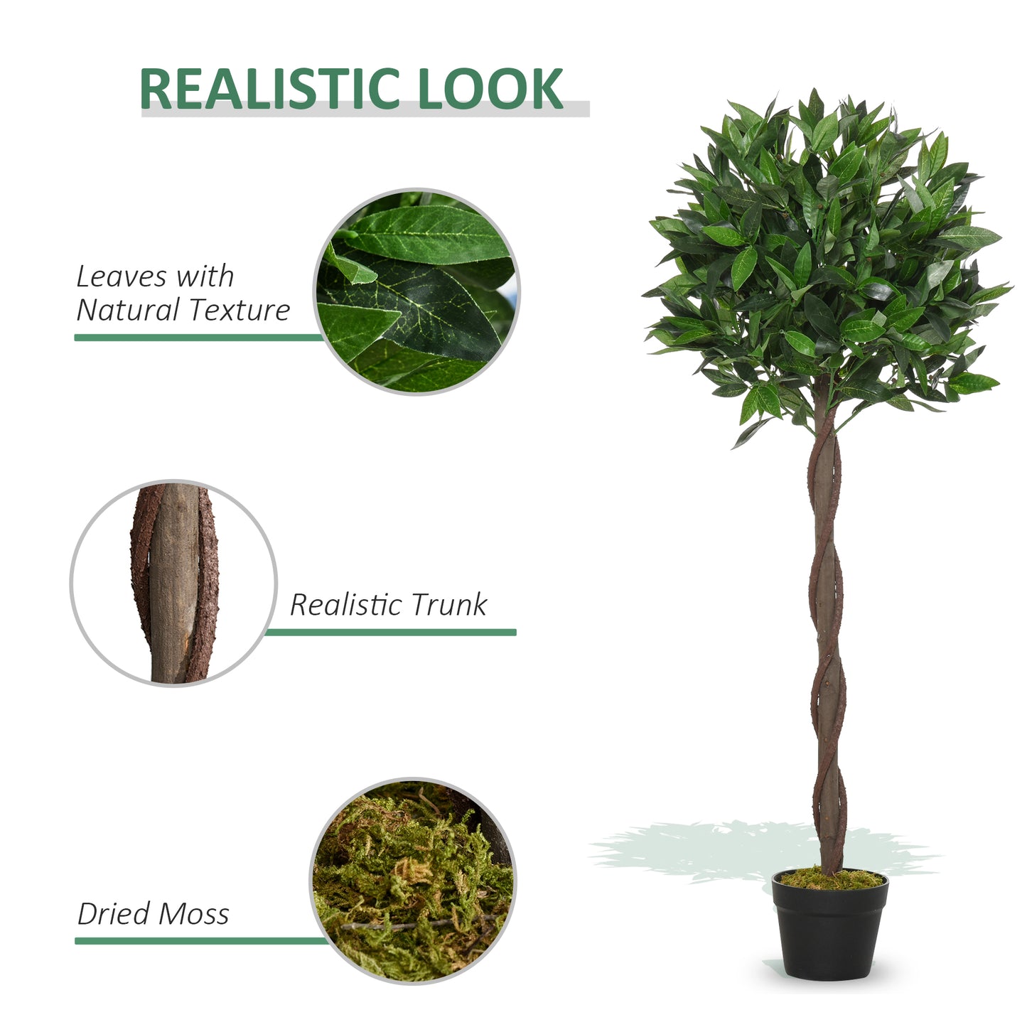 Lifa Set Of 2 Artificial Bay Laurel Style Trees Supplied In Matching Pots
