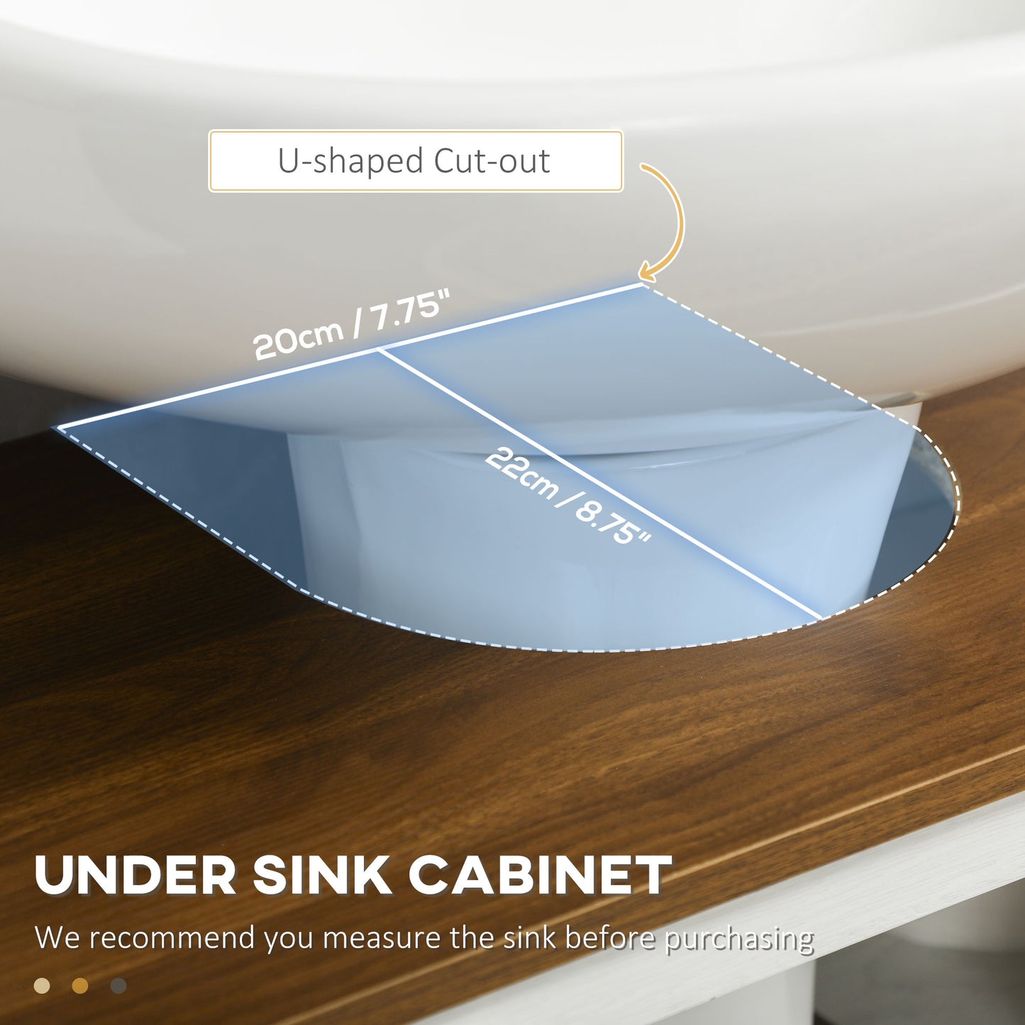 Dokala 2 Piece Bathroom Furniture Set With Tall Cabinet And Under Sink Storage Ash Wood Effect