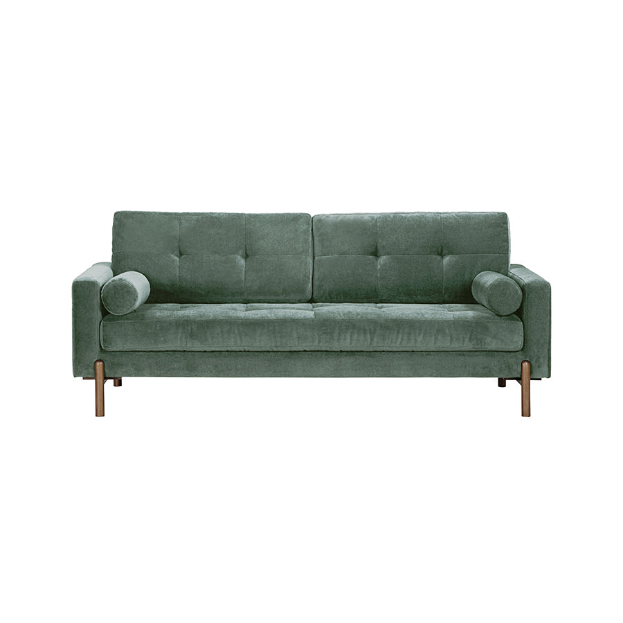 Berlin Upholstered Green Velvet 3 Seater Sofa