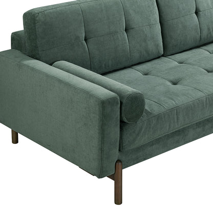 Berlin Upholstered Green Velvet 3 Seater Sofa