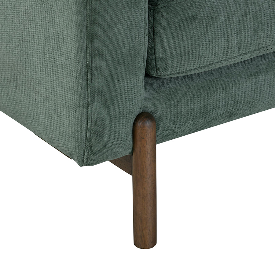 Berlin Upholstered Green Velvet 3 Seater Sofa