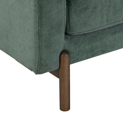 Berlin Upholstered Green Velvet 3 Seater Sofa