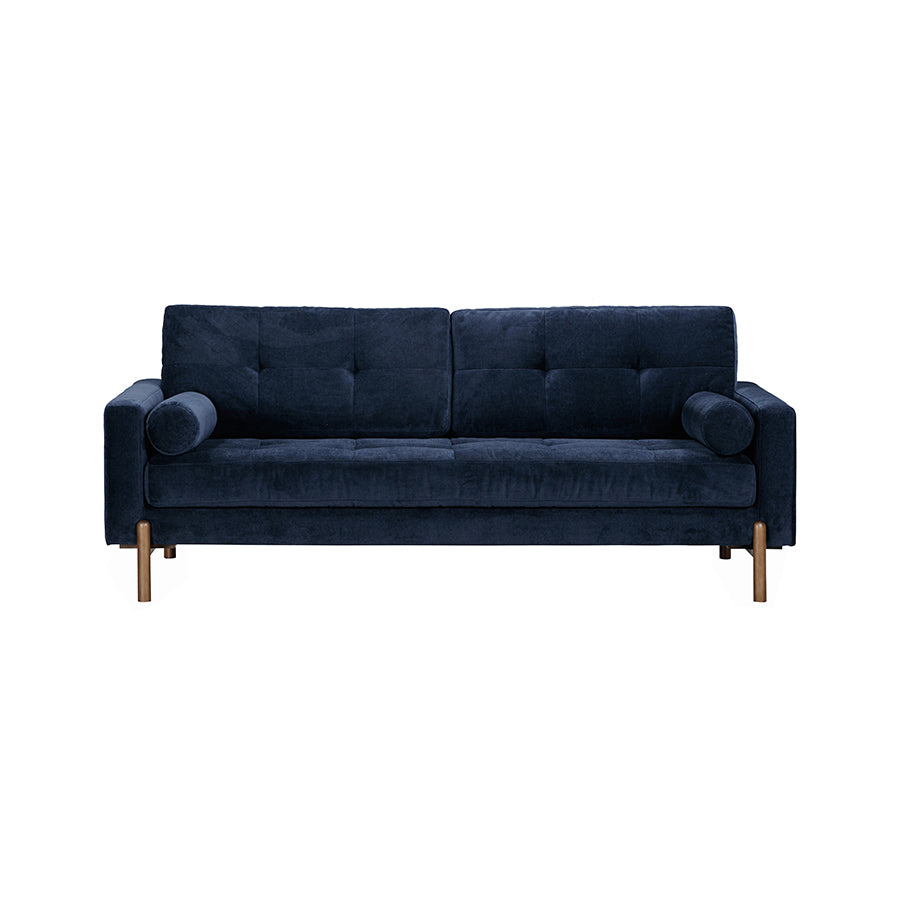 Barella Upholstered Midnight Blue Velvet 3 Seater Sofa
